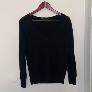 Wool drop shoulder sweater